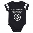 I Love Watching The Steelers Onesie Baby Outfit