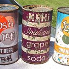 3 dumper flat top soda cans - Nehi and Tops 'n pop