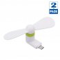 2 X Micro USB Mini USB Electric Fan Cell Phone Cooling For Android Phone Samsung