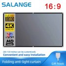 Projector Screen 72 84 100 120 Inch 16:9 High Brightness Reflective Meta Home Ou
