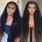 200% Density Deep Wave Wig 13X4 13X6 HD Transparent Lace Frontal Wig Curly Wave