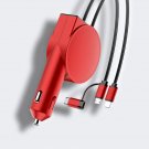 60W Car Phone Charger-Triple Fast Charging, USB Multifunction Adapter Universal