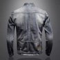 Denim Jackets Men Casual Stand Collar Moto Biker Outerwear Coats Mens Fashion Zi