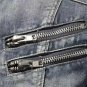 Denim Jackets Men Casual Stand Collar Moto Biker Outerwear Coats Mens Fashion Zi