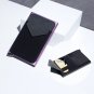 Carbon Fiber Card Holder Wallets Men RFID Black Magic Trifold Leather Slim Mini
