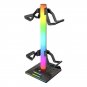 RGB Game Controller Stand 10 Lighting Effects Headphone Holder Display Rack with