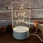 Transparent Luminous LED Night Lights USB Luminous Acrylic Night Light Erasable