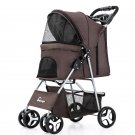 DTC-804 Portable Foldable Pet Cart Cat Dog Four Wheeled Cart Pet Outing Cart Sin