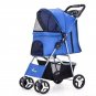 DTC-804 Portable Foldable Pet Cart Cat Dog Four Wheeled Cart Pet Outing Cart Sin