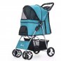 DTC-804 Portable Foldable Pet Cart Cat Dog Four Wheeled Cart Pet Outing Cart Sin