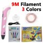 3D Printer Pen with PLA Filament Kids Handicrafts Drawing Tool Montessori Educat