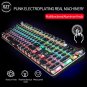 Gaming Mechanical Keyboard Retro Punk USB Wired LED 23 Mode RGB Backlit Switch 1