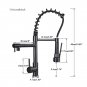 Black Spring Kitchen Faucet Pull Out Side Sprayer Dual Spout Tap Deck Mount Kitc