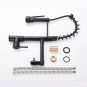 Black Spring Kitchen Faucet Pull Out Side Sprayer Dual Spout Tap Deck Mount Kitc