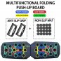 Portable Multifunctional Push-Up Board Set with Handles Foldable Fitness Equipme