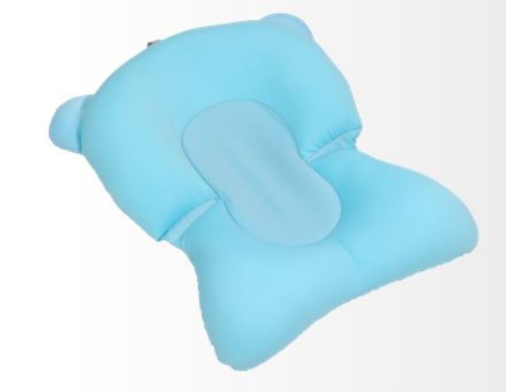 Baby Bath Pad Pillow Padding Soft Infant Lounger for Tub- sky blue