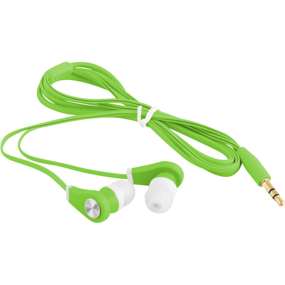 (5pack) Green Earbuds Earphones InEar Sound Isolating Headphones Flat