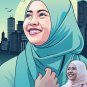 Personalized Digital Portrait From Photo - Turquoise Style