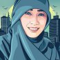 Personalized Digital Portrait From Photo - Turquoise Style