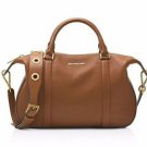 NWT~ MICHAEL KORS Leather Large Raven Satchel ShoulderBag Luggage Brown~$368