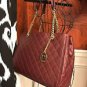NWT~ Michael Kors Large Quilted Leather Susannah Tote Purse bag~ Merlot~ $428