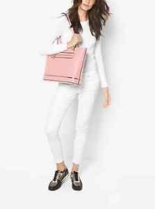 NWT~AUTHENTIC MICHAEL KORS JET SET LARGE LEATHER TOTE PURSE BAG~ BLOSSOM