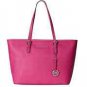 NWT~AUTHENTIC MICHAEL KORS JET SET LARGE LEATHER TOTE PURSE BAG~ OYSTER