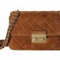 NWT Michael Michael Kors Raven Medium Suede Messenger Bag Purse ~CARAMEL