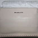 NWT~MICHAEL MICHAEL KORS ASTOR STUDDED  LEATHER LARGE MESSENGER BAG CEMENT $348