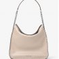 NWT~ Authentic Michael Kors Studded Astor Large Leather Hobo Handbag ~Cement