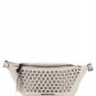 NWT~ Michael Kors Rhea Zip Pyramid Studded Leather BeltBag ~CEMENT