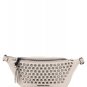 NWT~ Michael Kors Rhea Zip Pyramid Studded Leather BeltBag ~CEMENT