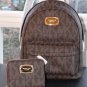 NWT~ MICHAEL KORS Jet Set MK SIG PVC/LEATHER Extra Small XS Backpack & Wallet
