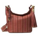 BNWT~Michael Kors  Brooklyn Grommet Medium Feed Bag *BRICK*   $558.00