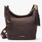NWT Authentic Michael Kors Brooklyn Large Suede Feed Shoulder Hobo Bag ~Coffee