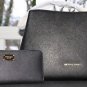 BNWT~ MICHAEL KORS LARGE SAFFIANO LEATHER PORTIA SATCHEL PURSE & WALLET~BLACK