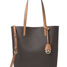 Michael Kors Hayley MK Signature Large Convertible Tote Handbag ~Brown ~BNWT
