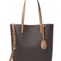 Michael Kors Hayley MK Signature Large Convertible Tote Handbag ~Brown ~BNWT
