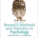Research Methods and Statistics in Psychology. Haslam. Ebook