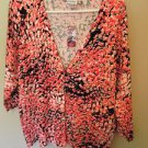 Avenue 3/4 Sleeve Button Down Sweater, Size 14/16