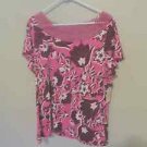 ST. Johns Bay 100% Cotton Flower Print Tee, Size 1x
