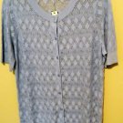 Talbots Short Sleeve Button Down Summer Sweather, Size X