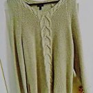 Talbots Long Sleeve 100% Cotton Sweater, Size XL