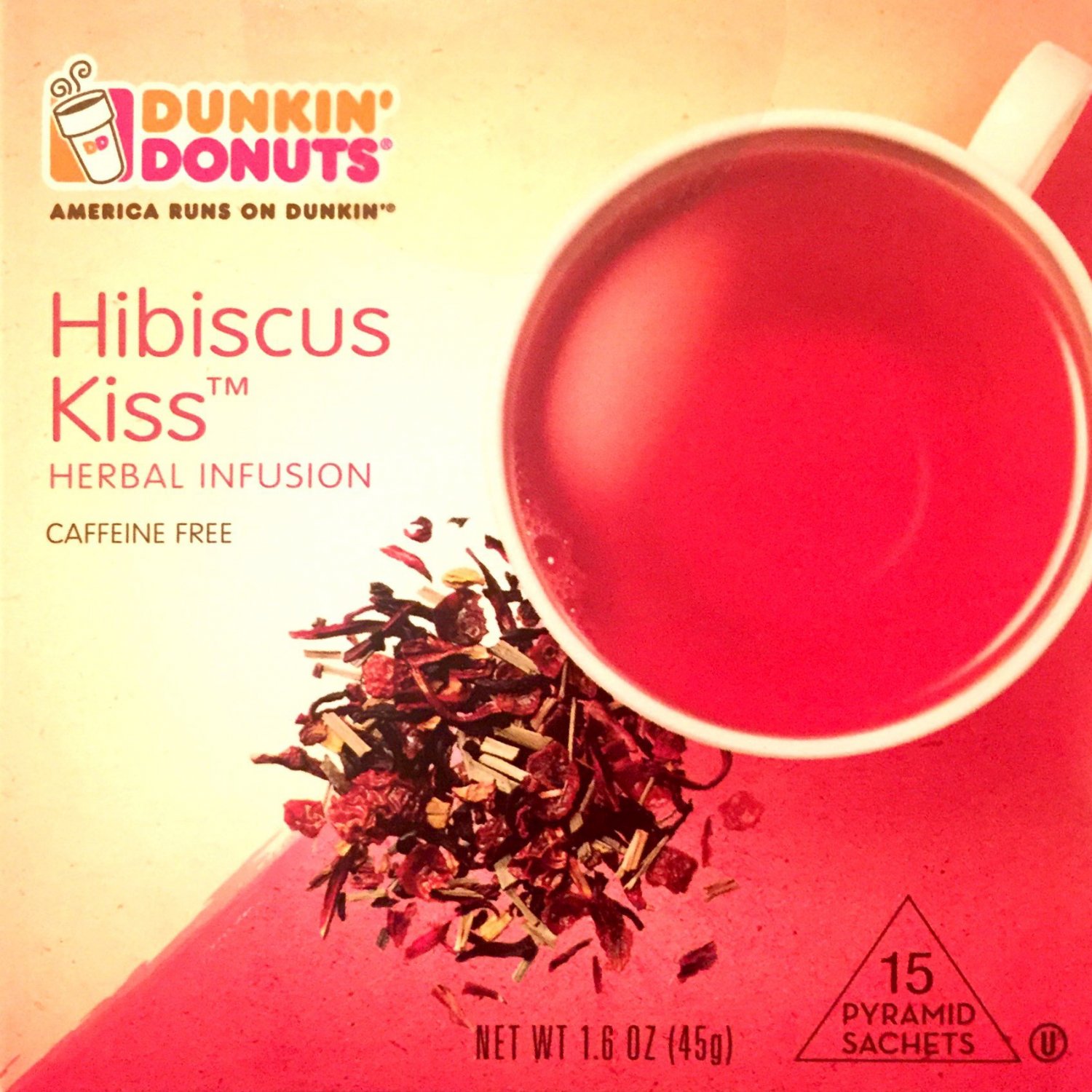 Dunkin Donuts Hibiscus Kiss Herbal Infusion Tea With 15 tea bags