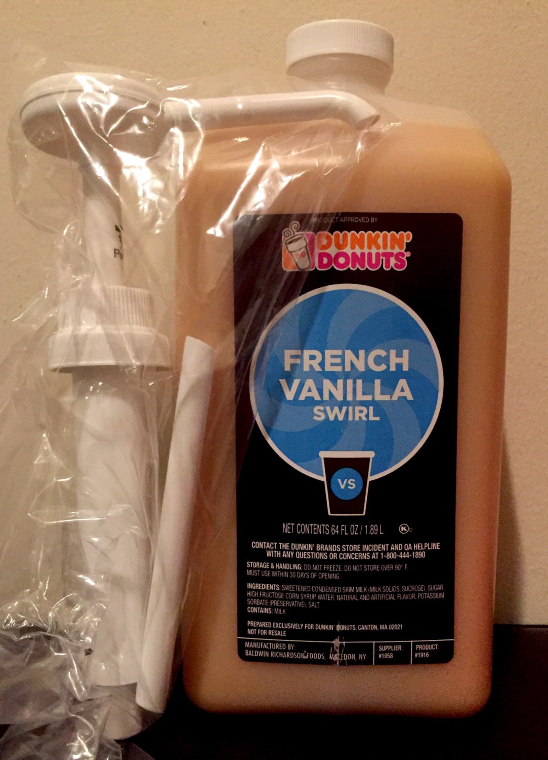 dunkin donuts vanilla syrup