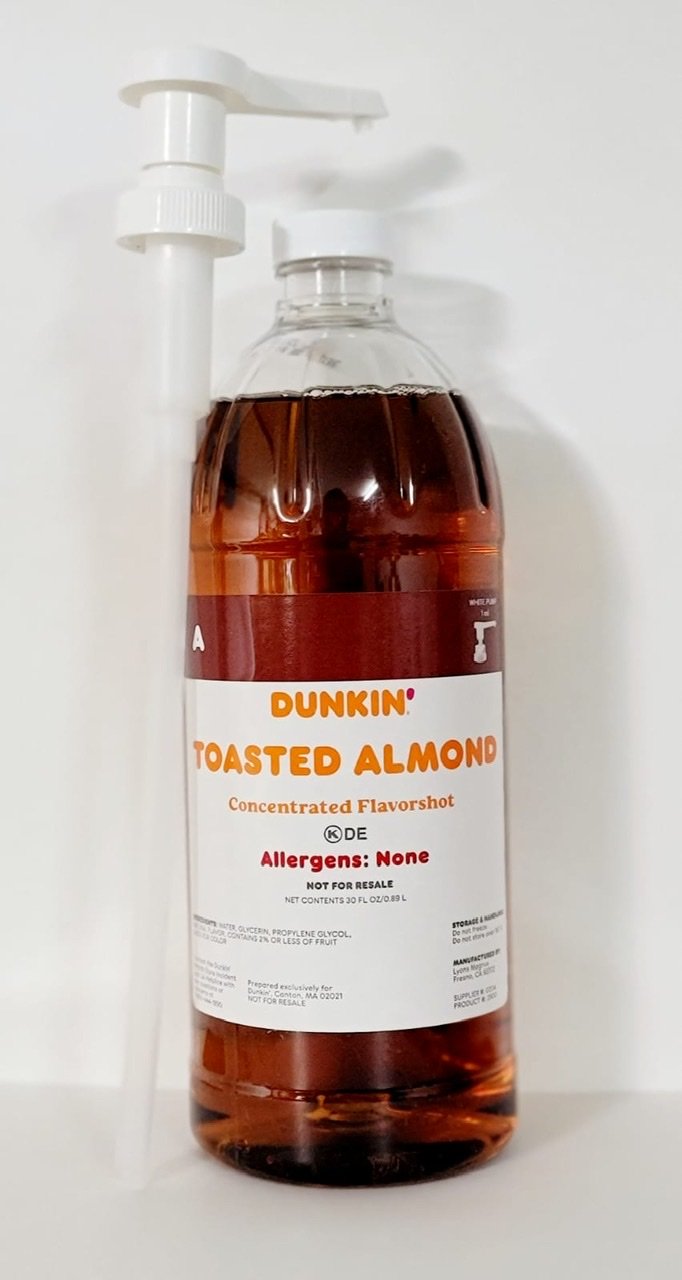 Dunkin Donuts Unsweetened Toasted Almond Flavor Shot 30oz