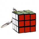 Magic Cube Key Chain Black Plastic