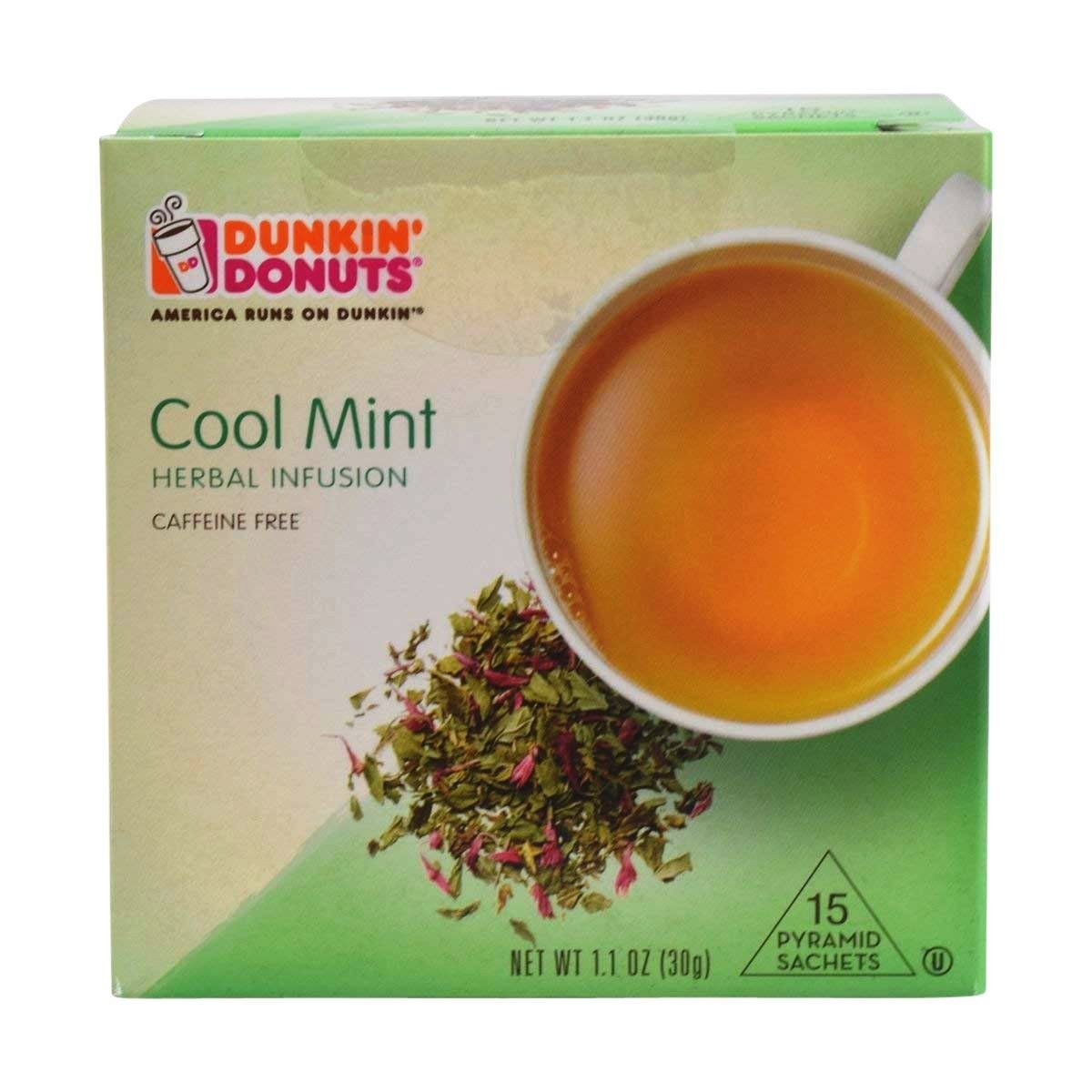 Dunkin Donuts Cool Mint Herbal Infusion Tea With 15 tea bags