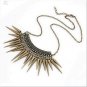 Punk Style Exaggeration Rivet Tassel Pendant Short Necklace