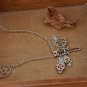 2Pcs Steampunk Dragonfly Beetle Insect Shaped Multi gear Gears Necklace